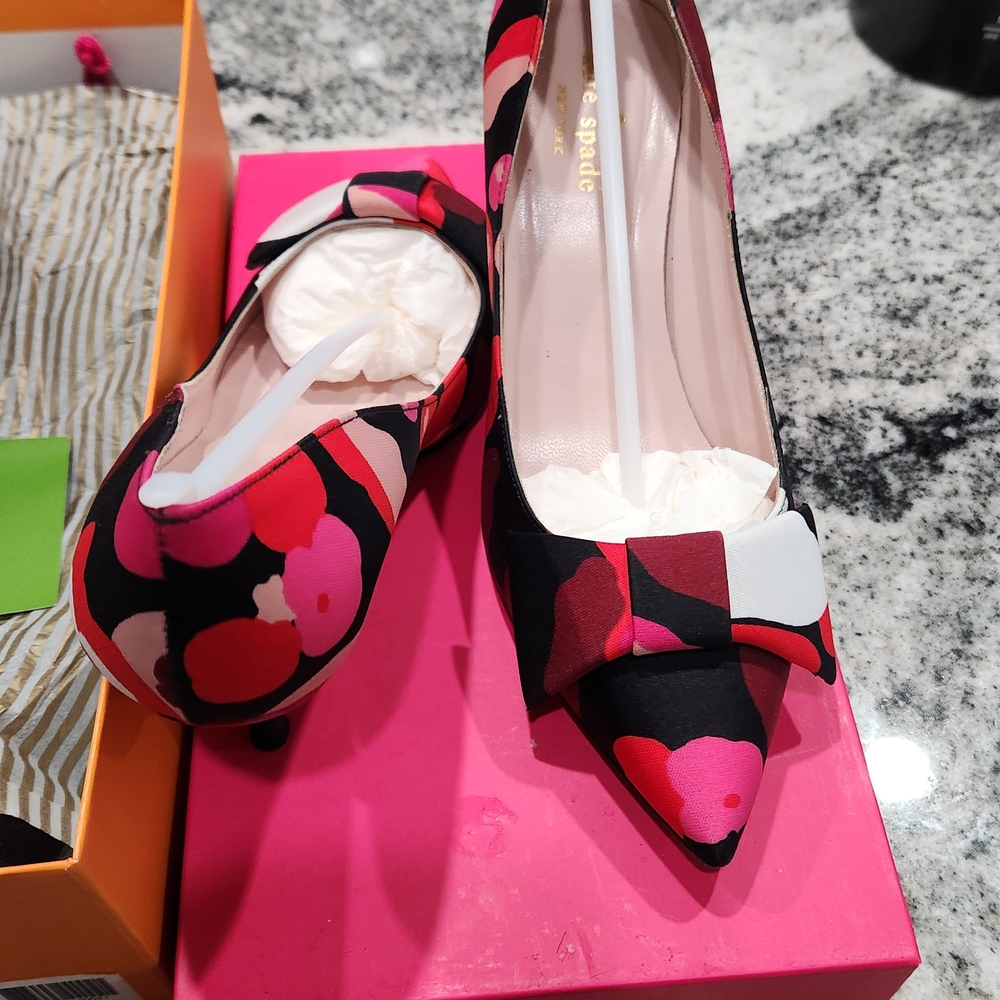 Kate Spade Multicolor Floral Heels